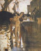 John Singer Sargent Two Nude Bathers Standing on a Wharf (mk18) china oil painting reproduction